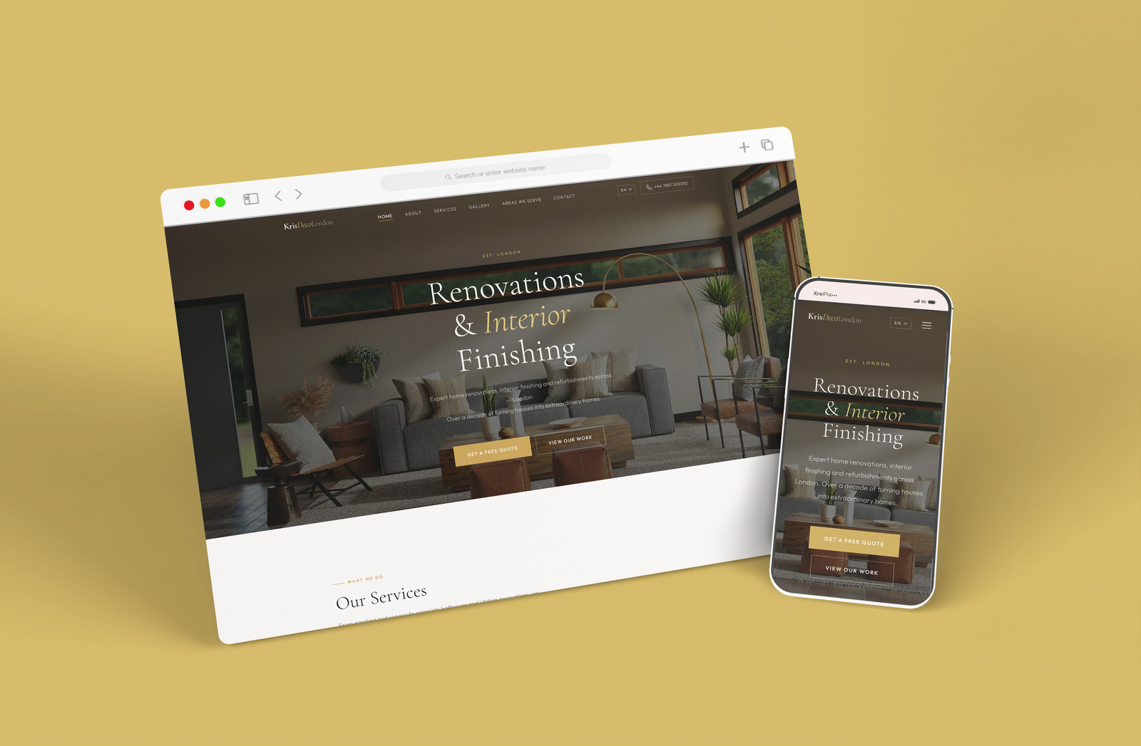 KrisDecoLondon &mdash; realizacja UniSite